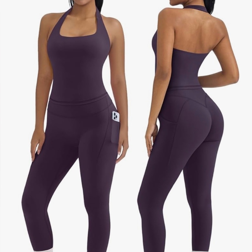 Women's Halter top and Leggings Activewear Set